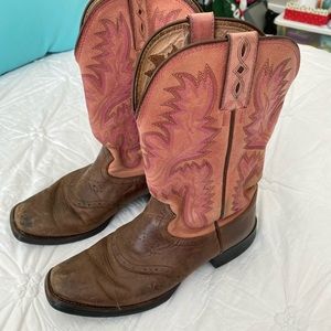 Justin pink cowboy boots
